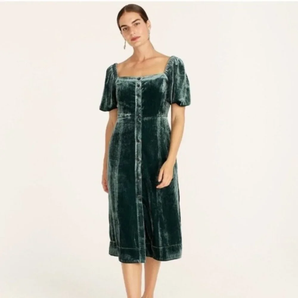 slim fit dress slacks Petal and Pup Women's Laurel Velvet Midi Dress main image 1